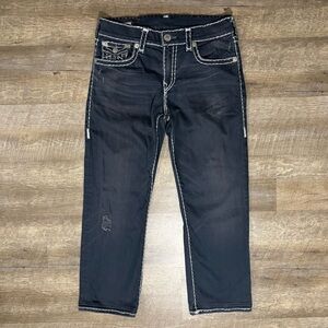 Vintage True Religion jeans Men's 32x27 Gray Made in USA Distressed READ